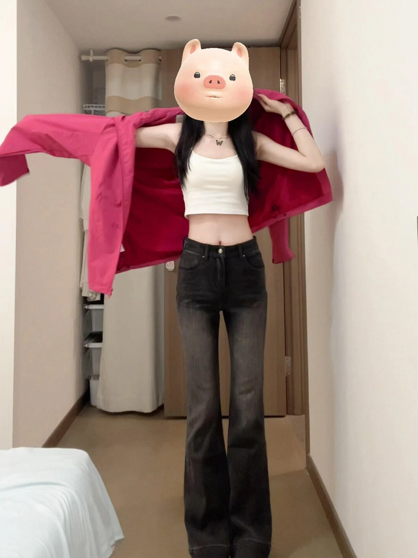 

American Sle Pink Ladies' Outdoor Casual Faion Windbreaker Coat Sunscreen Hiking Clothes Early Spring New Arrival