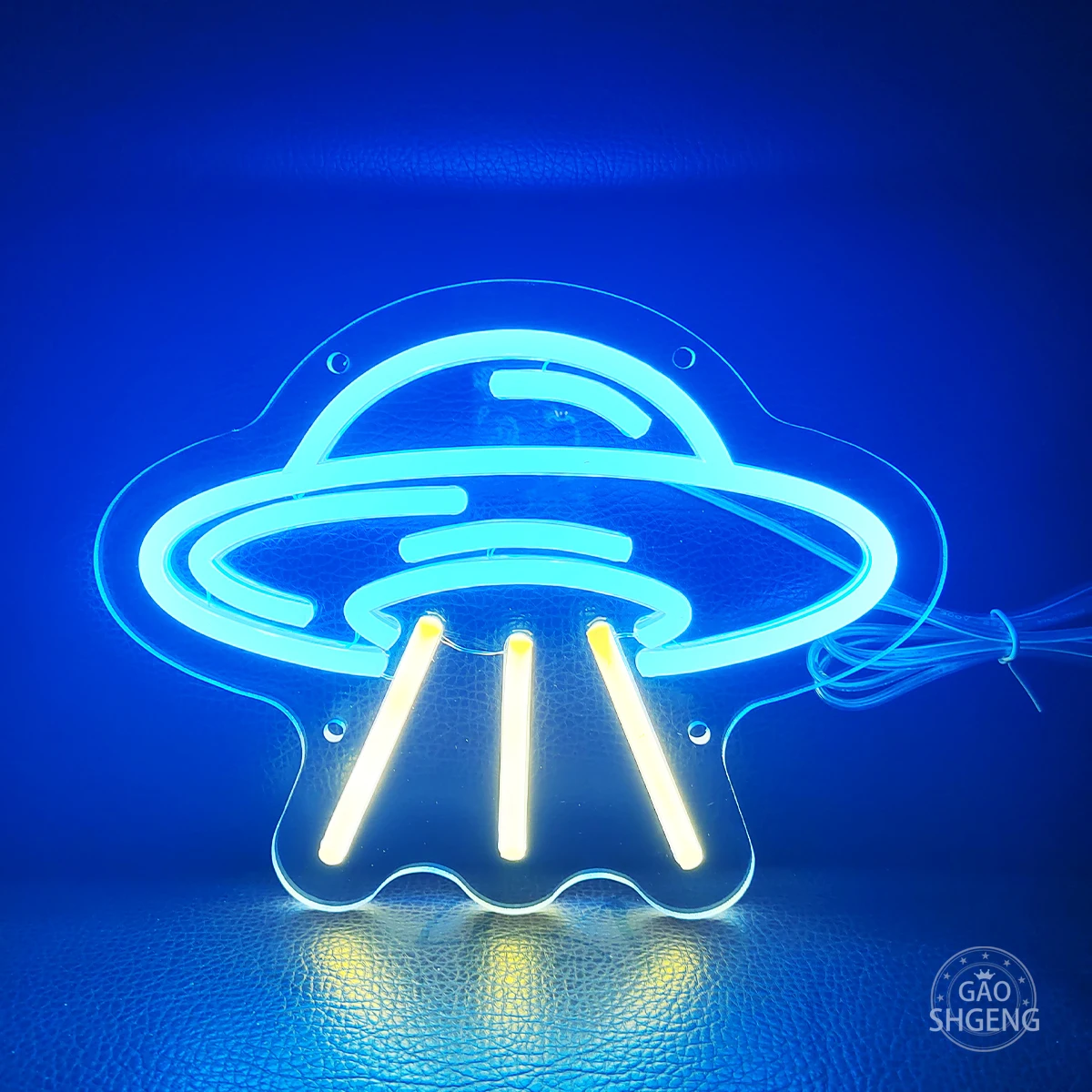 Platillo volador de nave espacial, letreros de neón Led, decoración para sala de juegos, colgante de pared del dormitorio, luz de neón personalizada, regalo de cumpleaños para fiesta