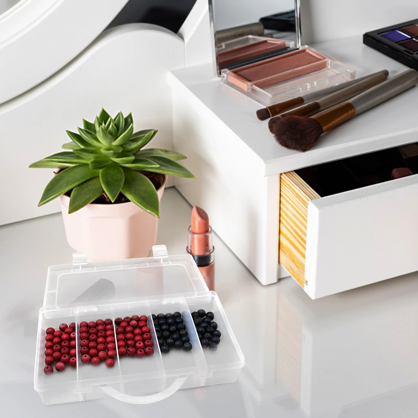 

Маленькая коробка-органайзер, прозрачная компактная корзина для хранения ювелирных аксессуаров, медицинские спинки для ушей, кольца, стразы, многоцелевой