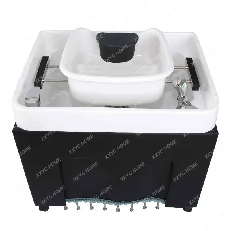 Sitting Ceramic Plastic Shampoo Basin Bed Flush Pool Column Head Spa Shampo Chair Stylist Fumigation Behandelstoel Furniture