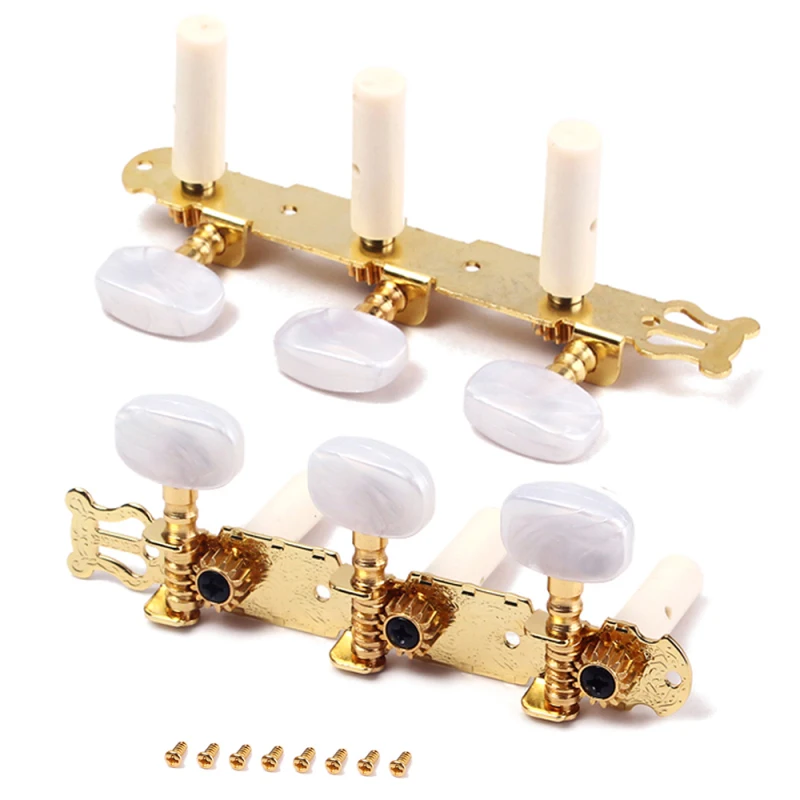 1Pair Professional Guitar Tuning Pegs Classical Guitar String Tuning Pegs Machine Guitar Accessories Left Right 3L3R Tuners Keys
