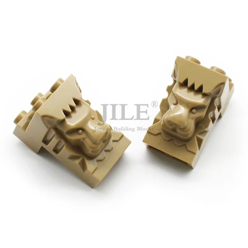 10 Stück MOC 30274 Bausteine 2x3x3 Löwenkopf Stadt Wall Street View Dekoration Kompatibel mit Spielzeug für Kindermarken