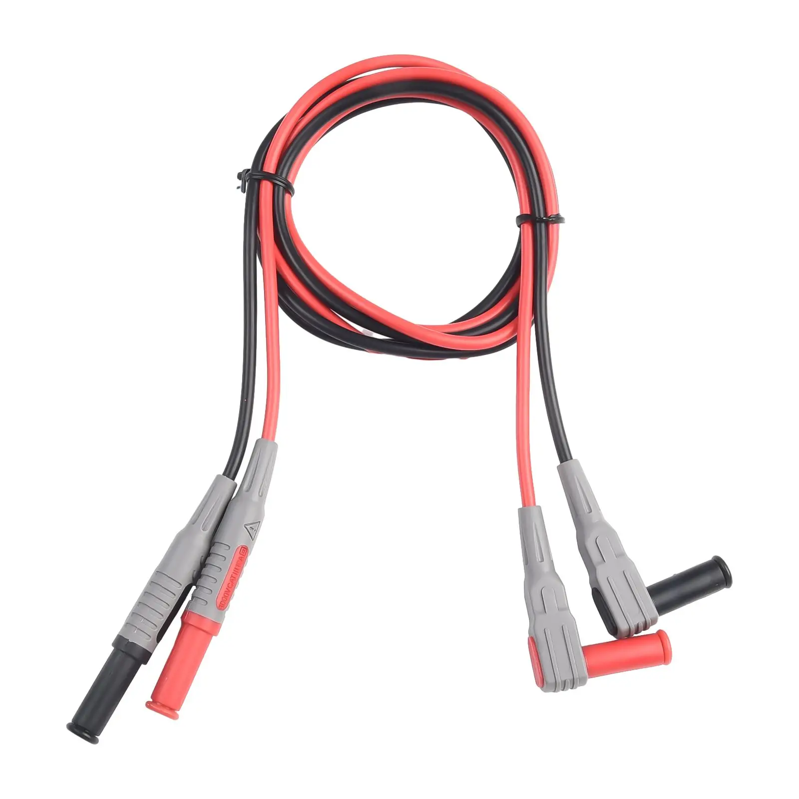 2PCS 1M multimetro cavo di prova spina a Banana di sicurezza da 90 gradi a multimetro dritto cavo di prova prolunga cavo Tester Cable muslimah