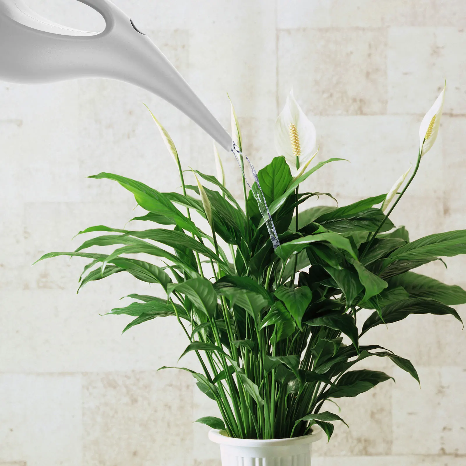 

2pcs Long Mouth Watering Pot Plastic Refillable Large Capacity Spraying Jar For Garden Plants Flower Horticulture Lightweight