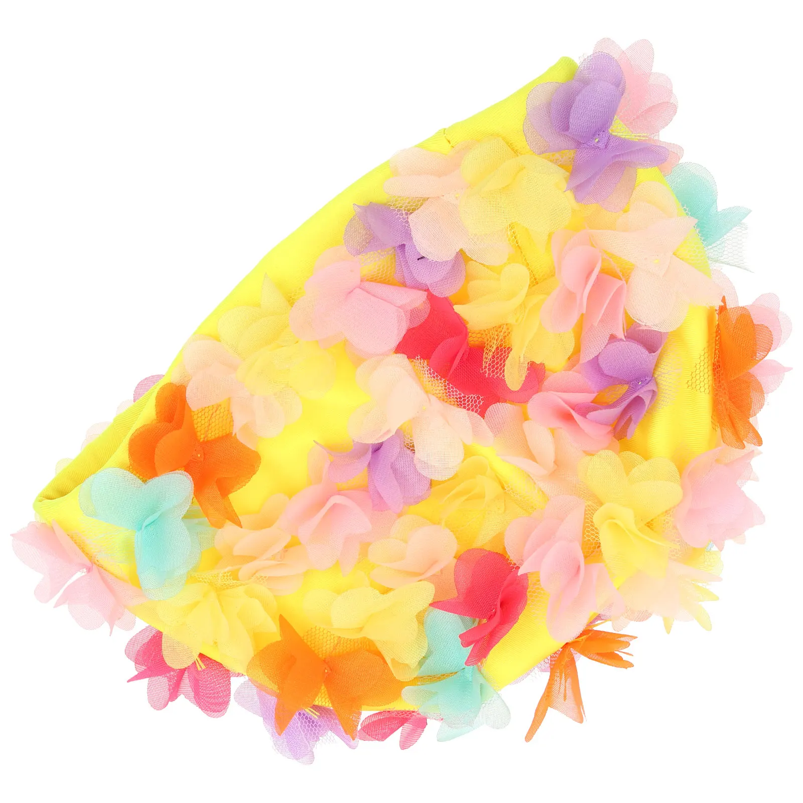 

Retro Flower Bath Hat Vintage Swim Cap for Women Pool Shower Hat Nylon Petal Design Elastic Lightweight Durable Water Sports Cap