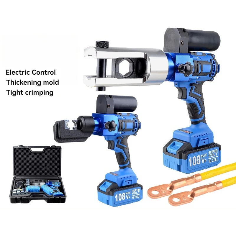 Qwinn Professional Rechargeable Hydraulic Crimping Pliers for Wires Copper/Aluminum Terminals CM300 CM400