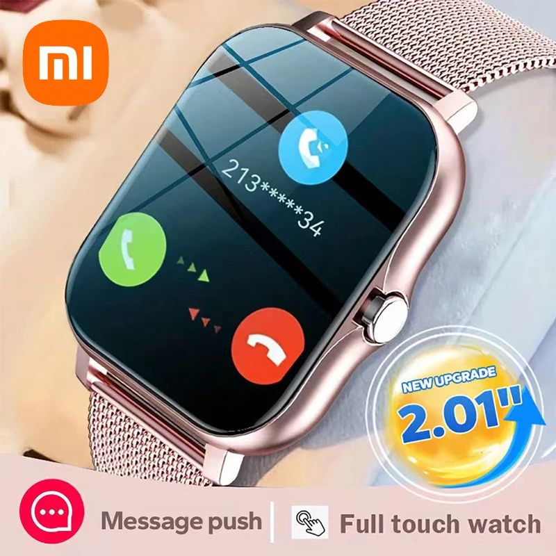 Xiaomi 2025 Smart Watch For Men Women Gift Full Touch Screen Digital Sport Fitness Message Watches BT Call Smartwatch Wristwatch