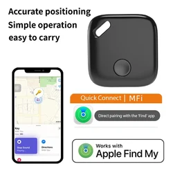 Smart Bluetooth GPS Tracker Works with Apple Find My APP ITag Anti Lost Reminder Device MFI Rated Locator Keys Pet Kids Finder