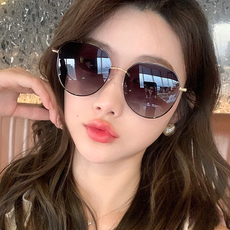 

Luxury Women Polarized Sunglasses Fashion large Frame TR90 Driving Gradient Sun Glasses Modern Ourdoor Round UV400 Eyewear