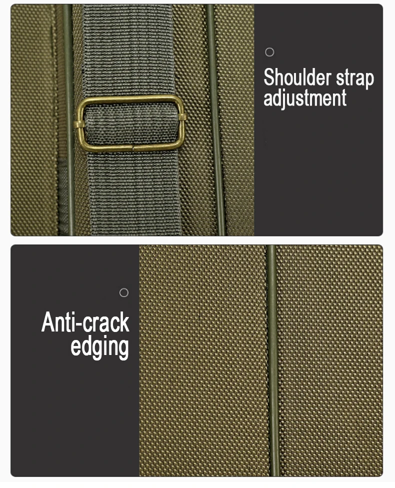 Angeltasche 2-4 Ebenen 130cm Angelruten-Tragetasche Leichter Angelruten-Köder-Rollen-Werkzeugkasten Wasserdichte Aufbewahrung Robuste Tasche – Detail 15