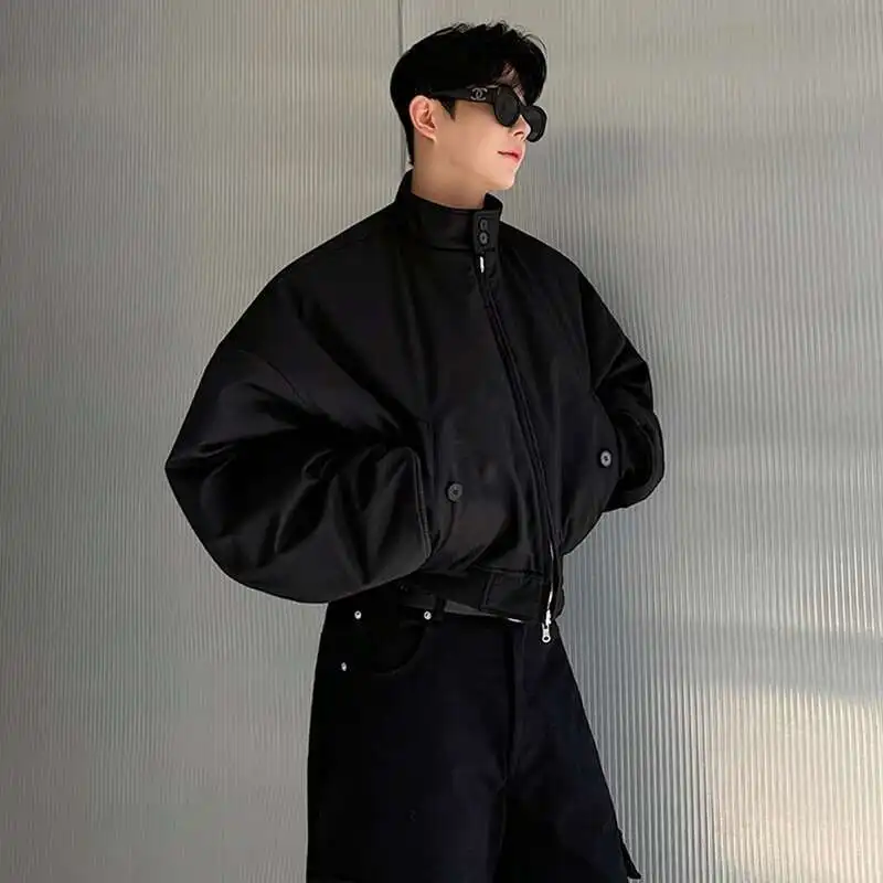 LUZHEN Cotton Silhouette Short Double Sided Wear Padded Jackets Unisex Elegant Handsome Simplicity High Quality Parkas LZ8296