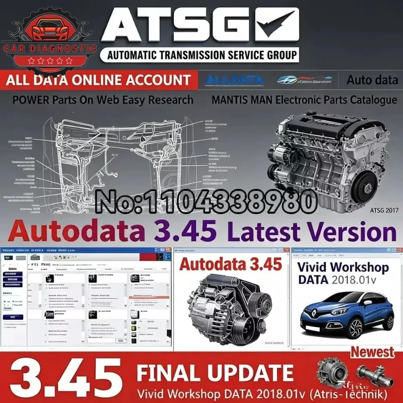 2026  ATSG 2017 software Automatic Transmissions Service Group Repair Manual Diagnostics Automotive Tool Unit Failure Detection