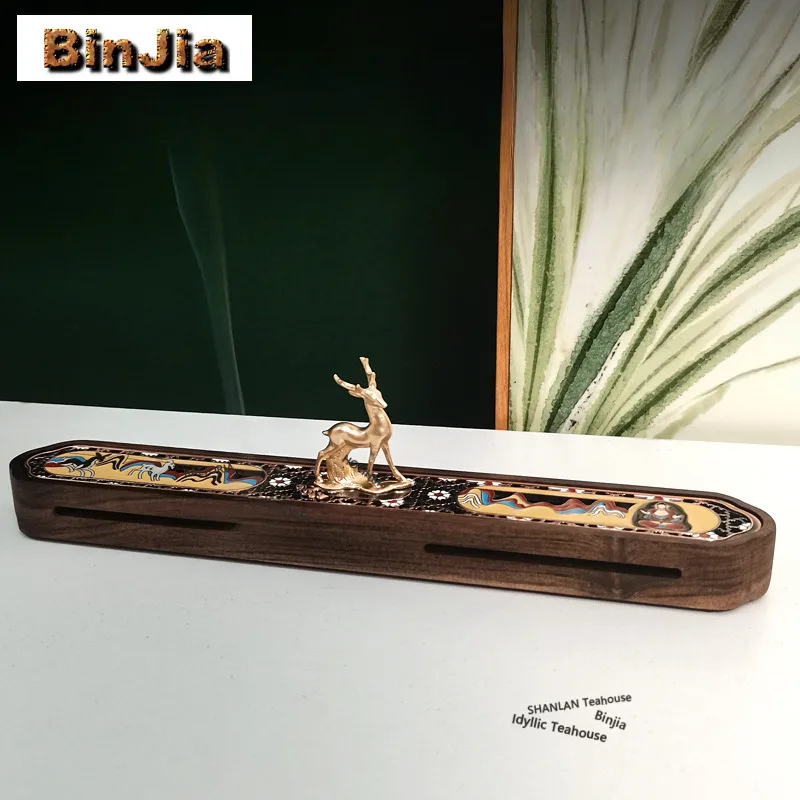 Enamel Cloud Deer Incense Holder Incense Waterfall Incense Burners Mosquito Repellent Incense Consecrate Censer Tableware Craft