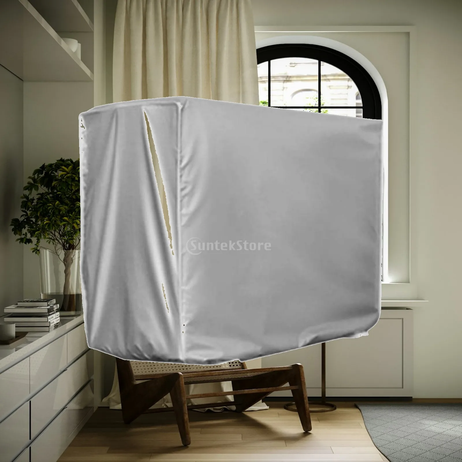 Full-Coverage Outdoor Air Conditioning Condenser Cover Windproof Polyester Oxford Cloth Air Conditioning Unit Cover Easy To
