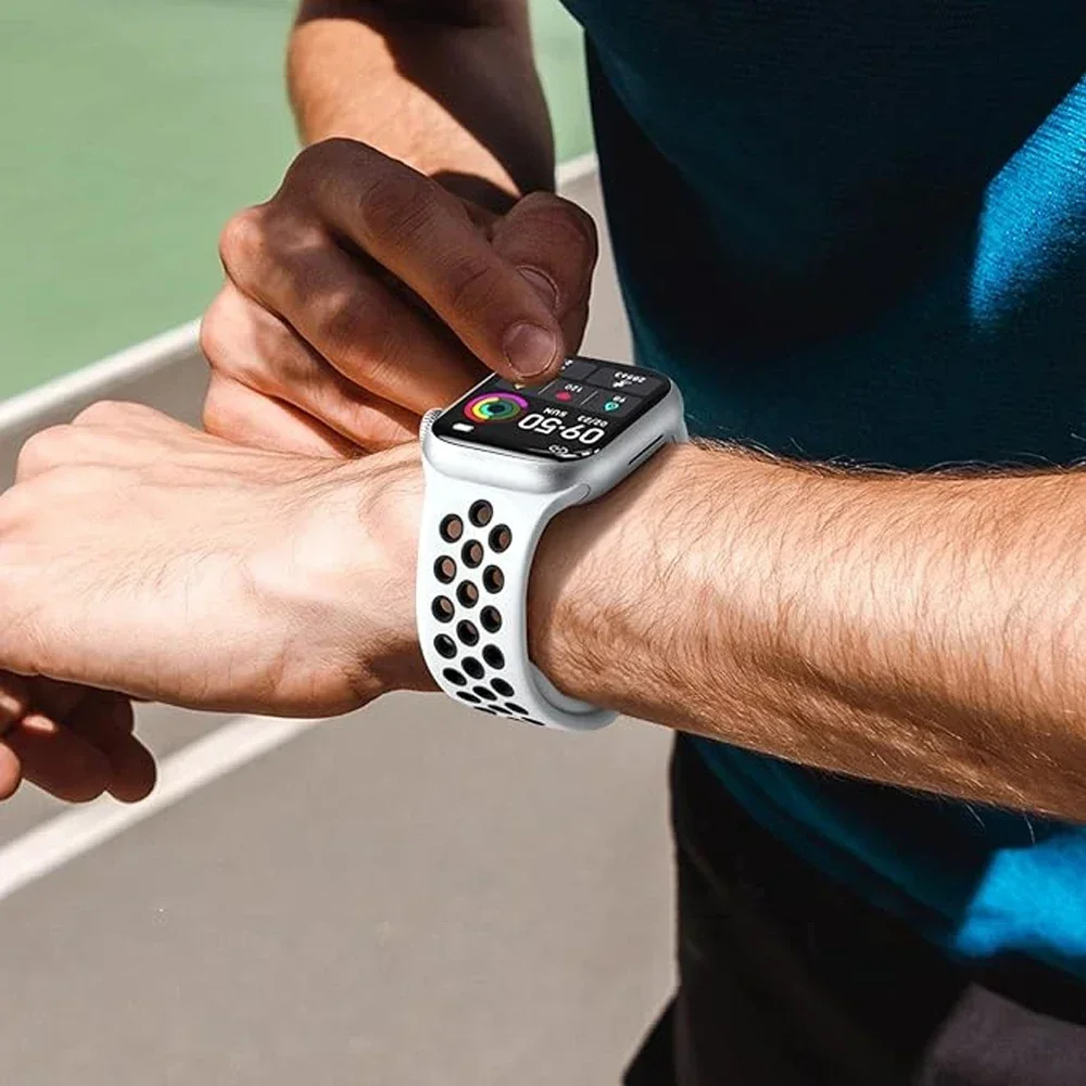 Pulseira de silicone para apple watch ultra2 49mm 10 9 8 7 6 5 4 se pulseira confortável iwatch 44mm 46mm 45mm 42mm 41mm 40mm