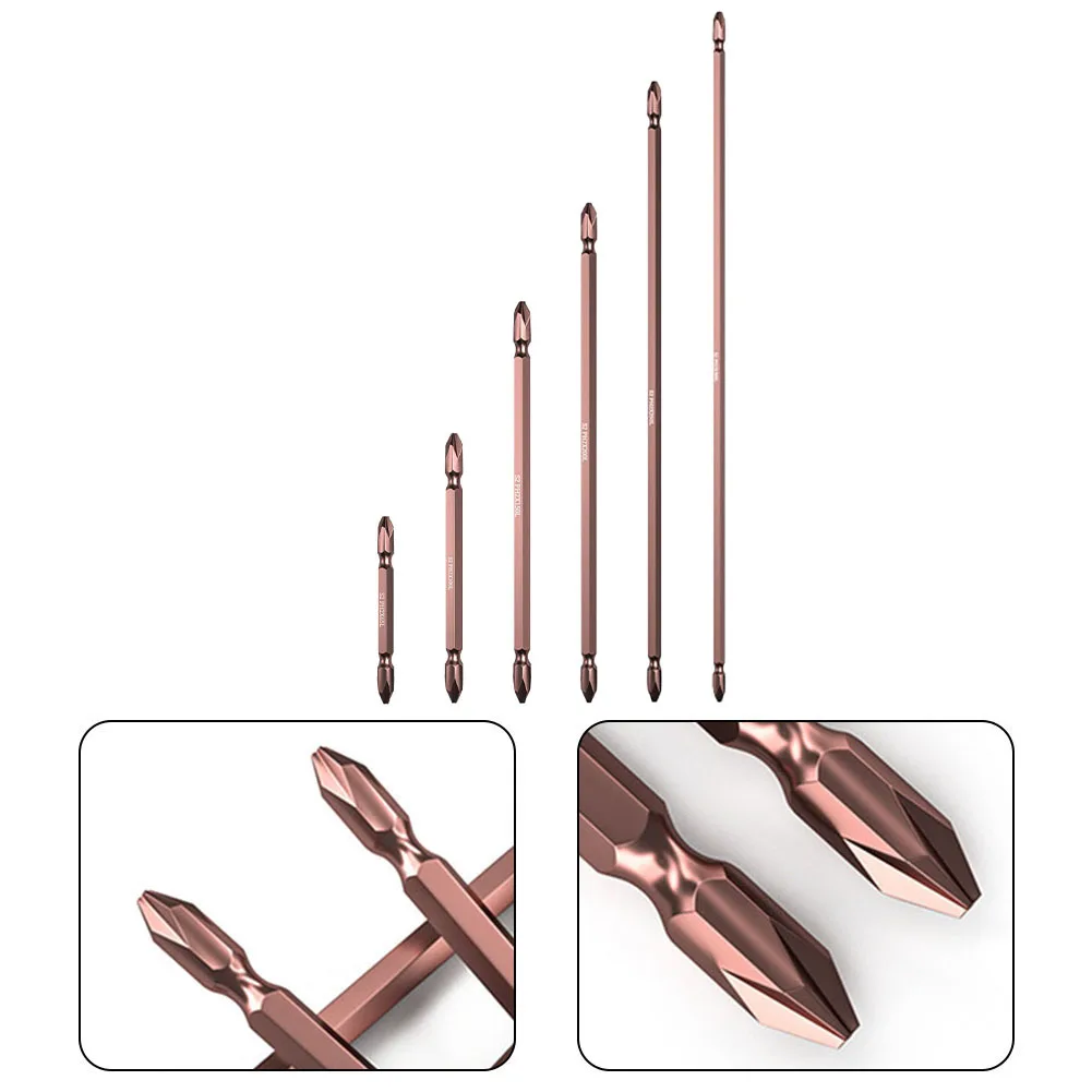 1 stücke Legierung Stahl PH2 doppelseitige Kreuz Elektrische Schraubendreher Bit 65/100mm/150mm/200mm/250mm/300mm Für Pneumatische Schraubendreher