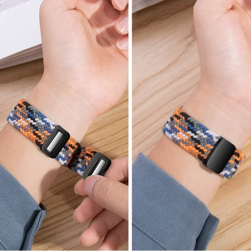 Tali Nilon untuk Jam Tangan Apple Ultra/2 10 9 8 7 6 5 4 3 SE Gelang Magnetik Lembut IWatch 46Mm 42Mm 49Mm 44Mm 40Mm 45Mm 41Mm Korea