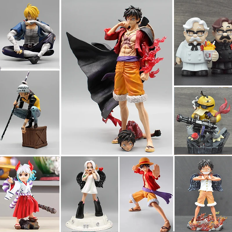 

Anime Zoro One Piece ACE Figurine GK Red Hair Shanks Action Figures Luffy Gear 2 Statue cute hancock dolls PVC Law Model Toys