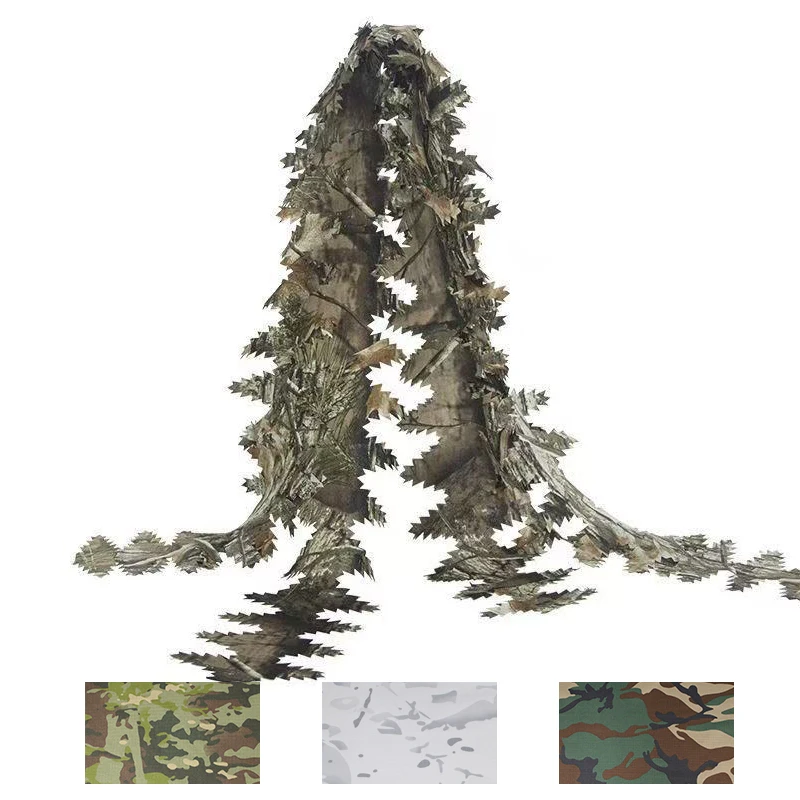 Paquete de hojas sueltas 3D: tiras de hojas cortadas con laser para camuflaje 3D, idéal pour persianas de caza, envolturas para