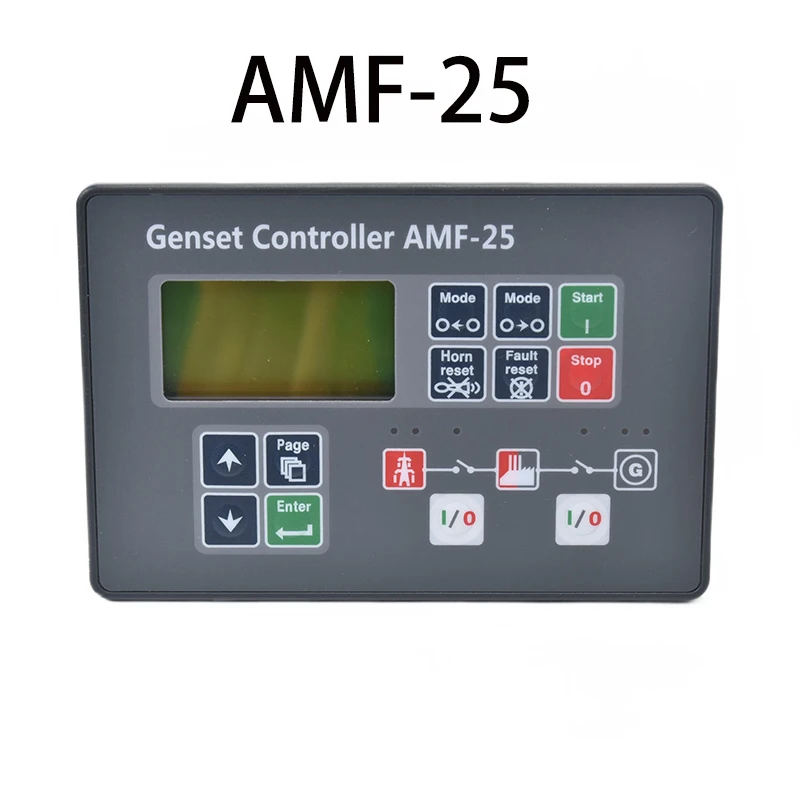 Imagem -02 - Diesel Gerador Conjunto Controller Stop Módulo de Controle Automático Display Lcd Painel de Monitoramento Remoto Amf 25 Amf25 Amf25 Original