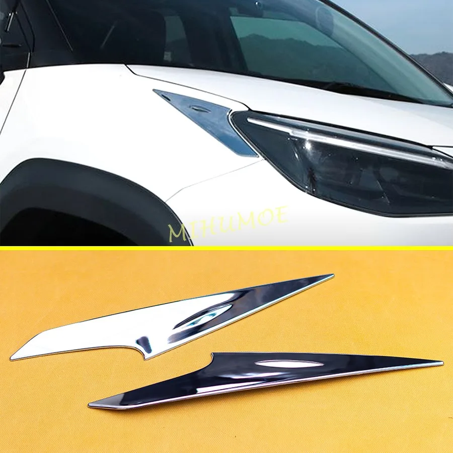 Glossy Chrome Front Head Light Strips Decoration For Toyota Yaris Cross 2025 2024 2023 2022 2021 Headlight Trims