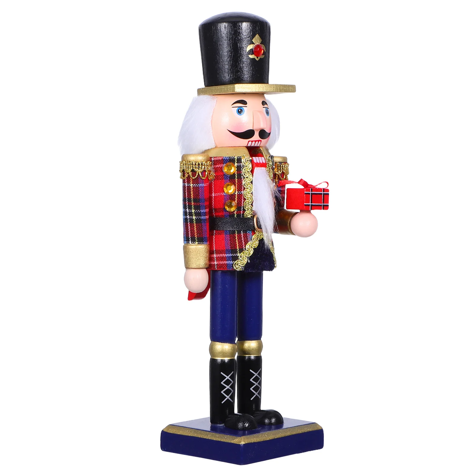 

25Cm Wooden Nutcracker Soldier Christmas Home Decor Classic Holiday Table Display Decoration For Shelf Fireplace