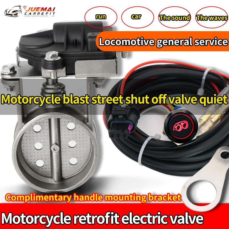 Exhaust Motorcycle Exhaust Pipe System Locomotive Sound Modified Stainless Valve Electronic Switch Button Control 51/60/63mm Dia 