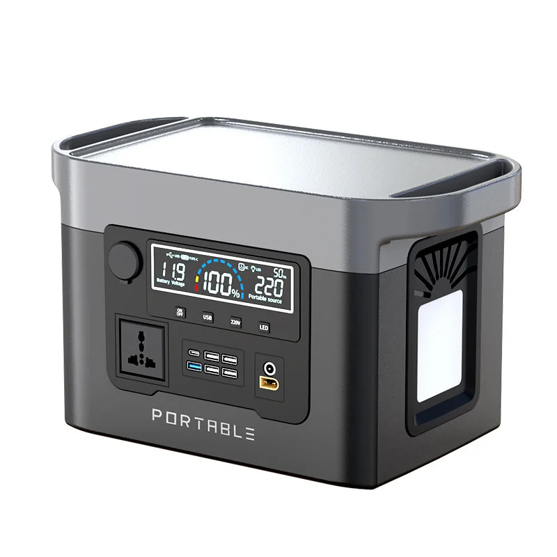 220V Outdoor Portable Power Station Pure Sine Wave Large Capacity Lithium Ion Supply For Home Travel And Live Streaming