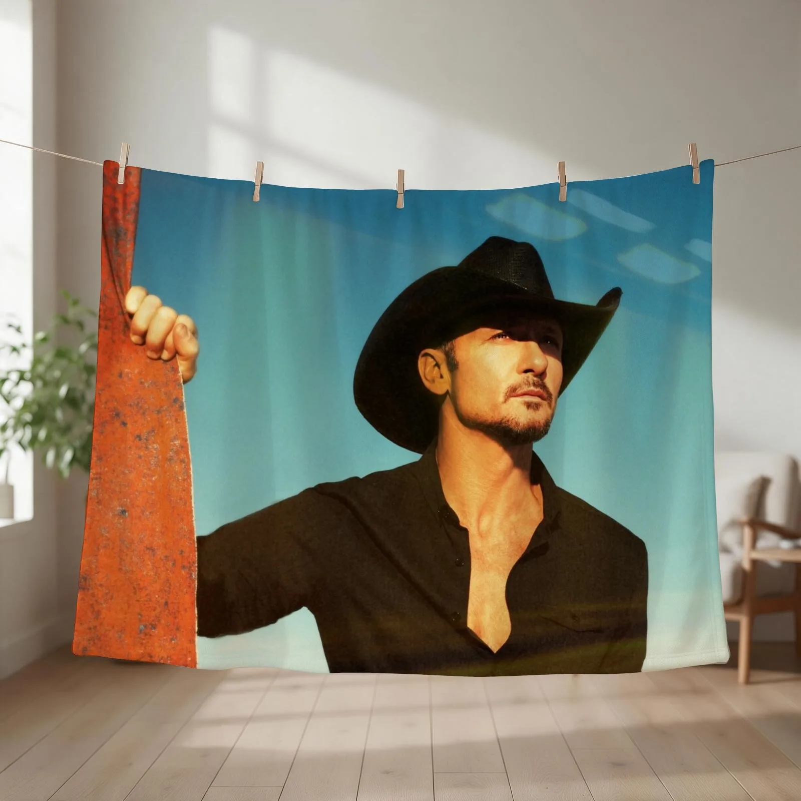 Tim Mcgraw Long Think About Throw Blanket couch cozy soft plush fuzzy picnic outdoor blanket