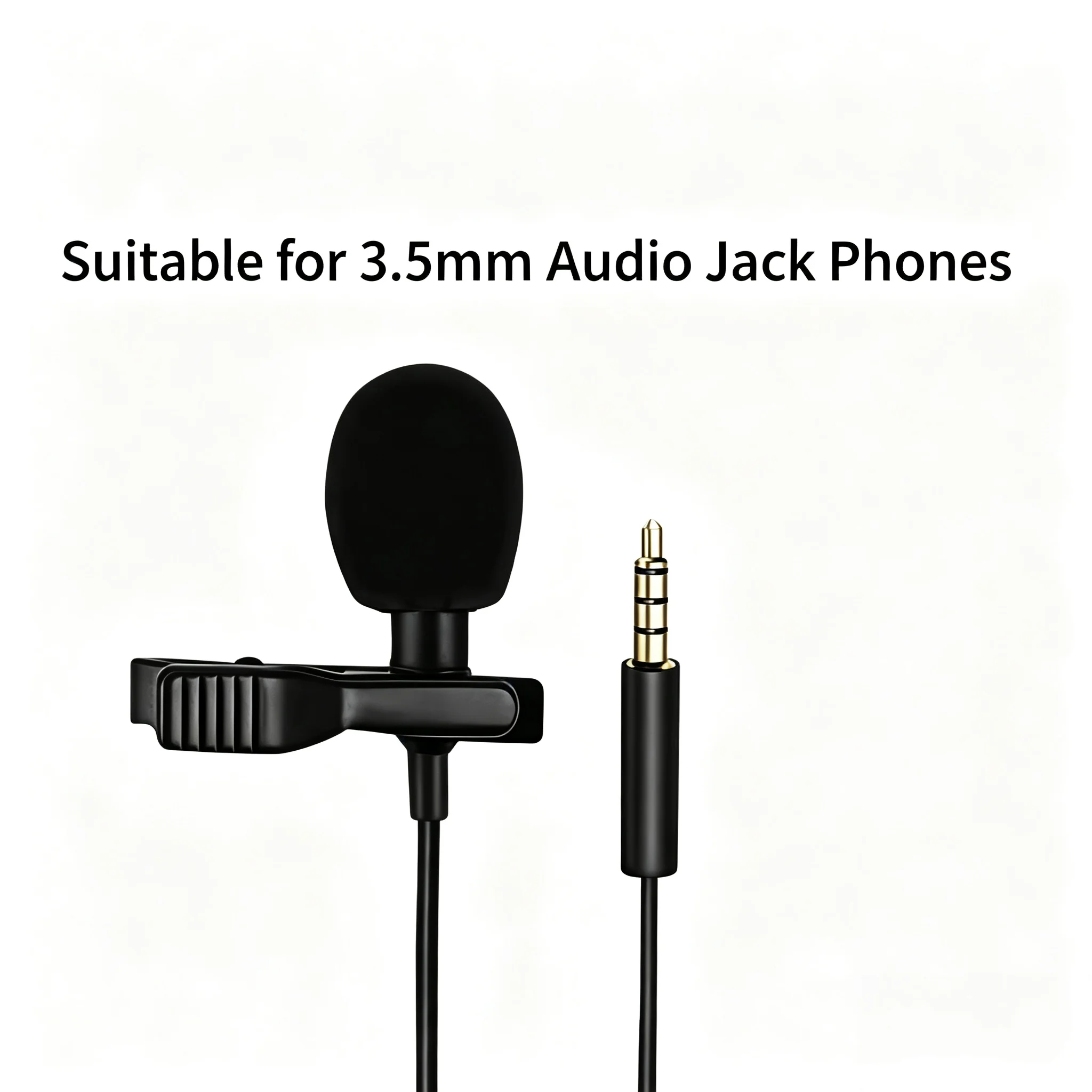 Lavalier Lapel Microphone Plug‑and‑Play USB 3.5mm Lightning Type‑C for Phone PC Live Streaming Singing Gaming Online Class