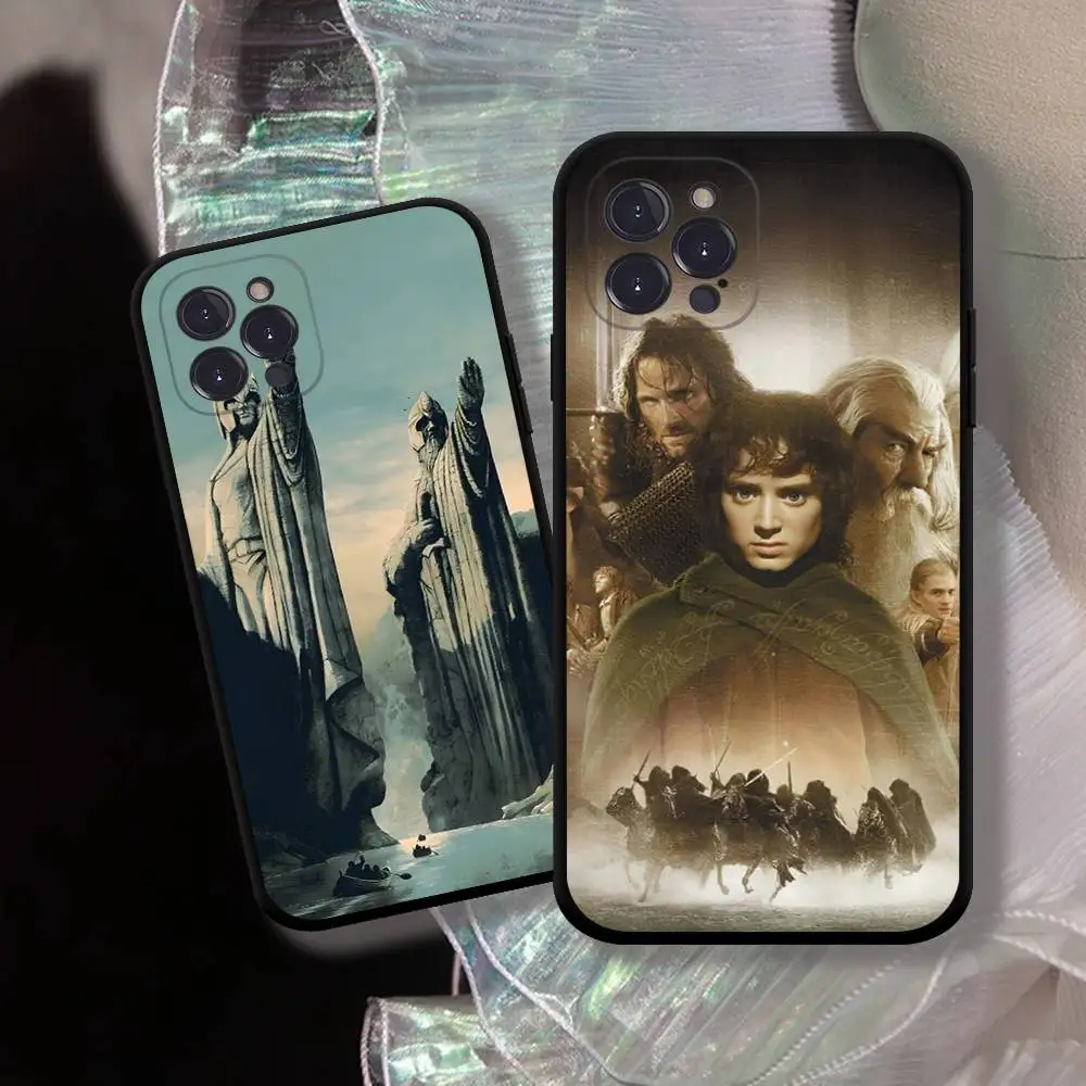Argonath G-Giant Statues Rings Phone Case Black Soft Silicone TPU Phone Case For IPhone 11 12 13 14 15 16 17 Pro Plus Mini Max