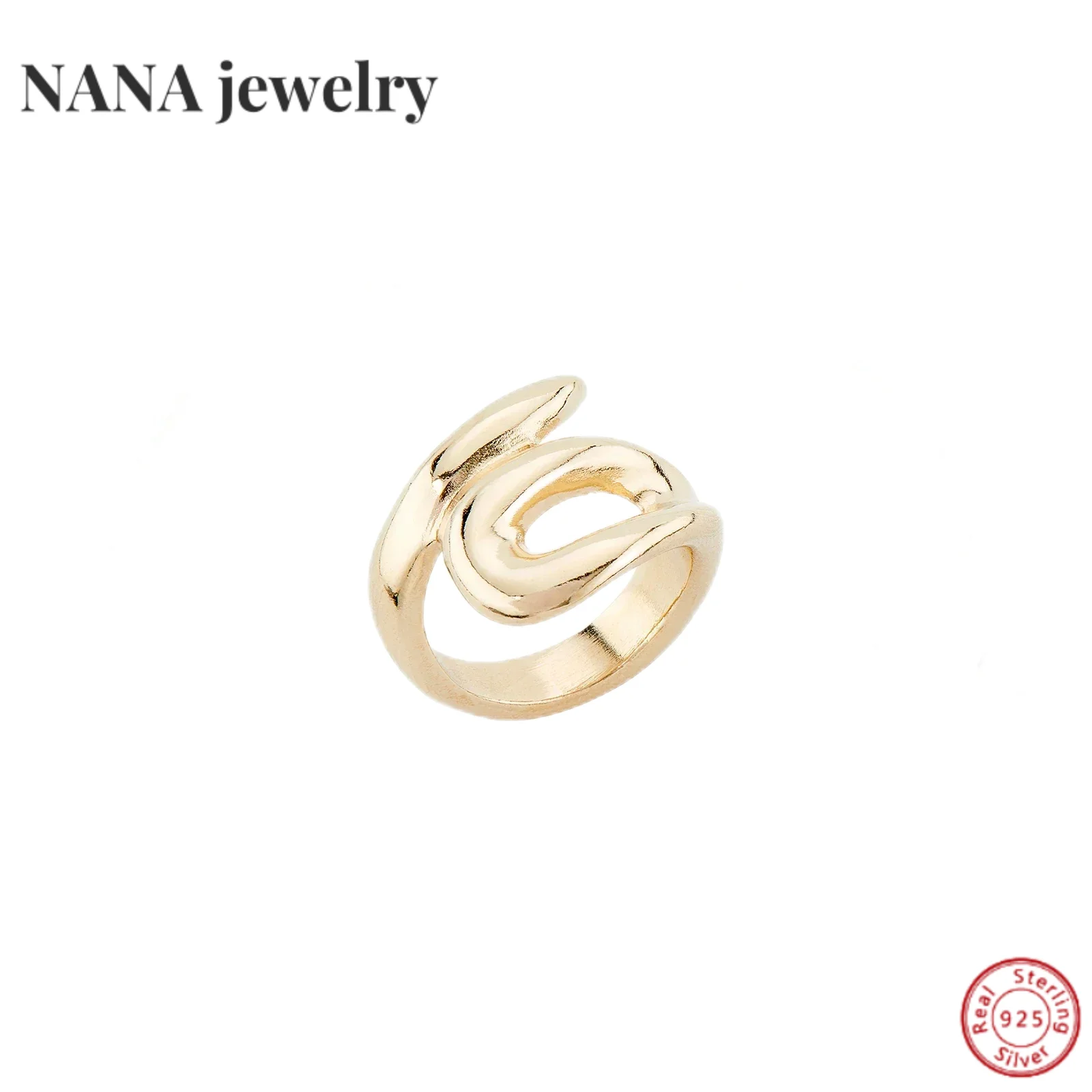 

Female 14 Carat Gold Ring, Irregularly Designed Ring, High Quality, Valentine's Day Gift, 2024