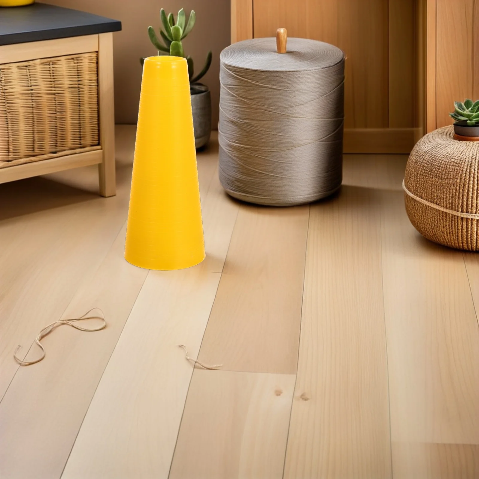 

10Pcs Tapered Plastic Yarn Tubes for Sewing Knitting Embroidery Thread Winding Craft Cones Yellow Sturdy Textured