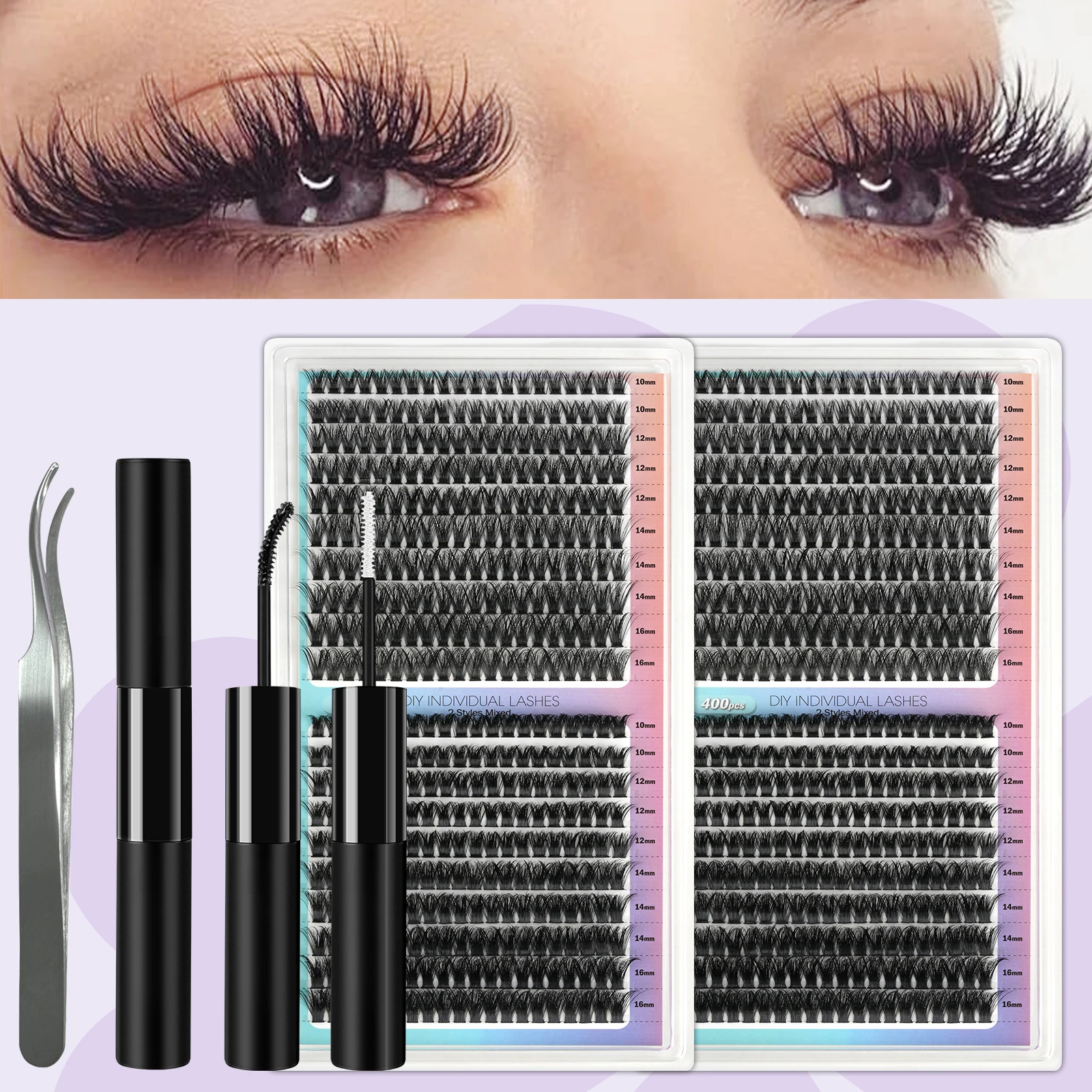 Eyelash Extension Pdf - 천연 속눈썹 400개 묶음 50D/60D/80D/100D 3D