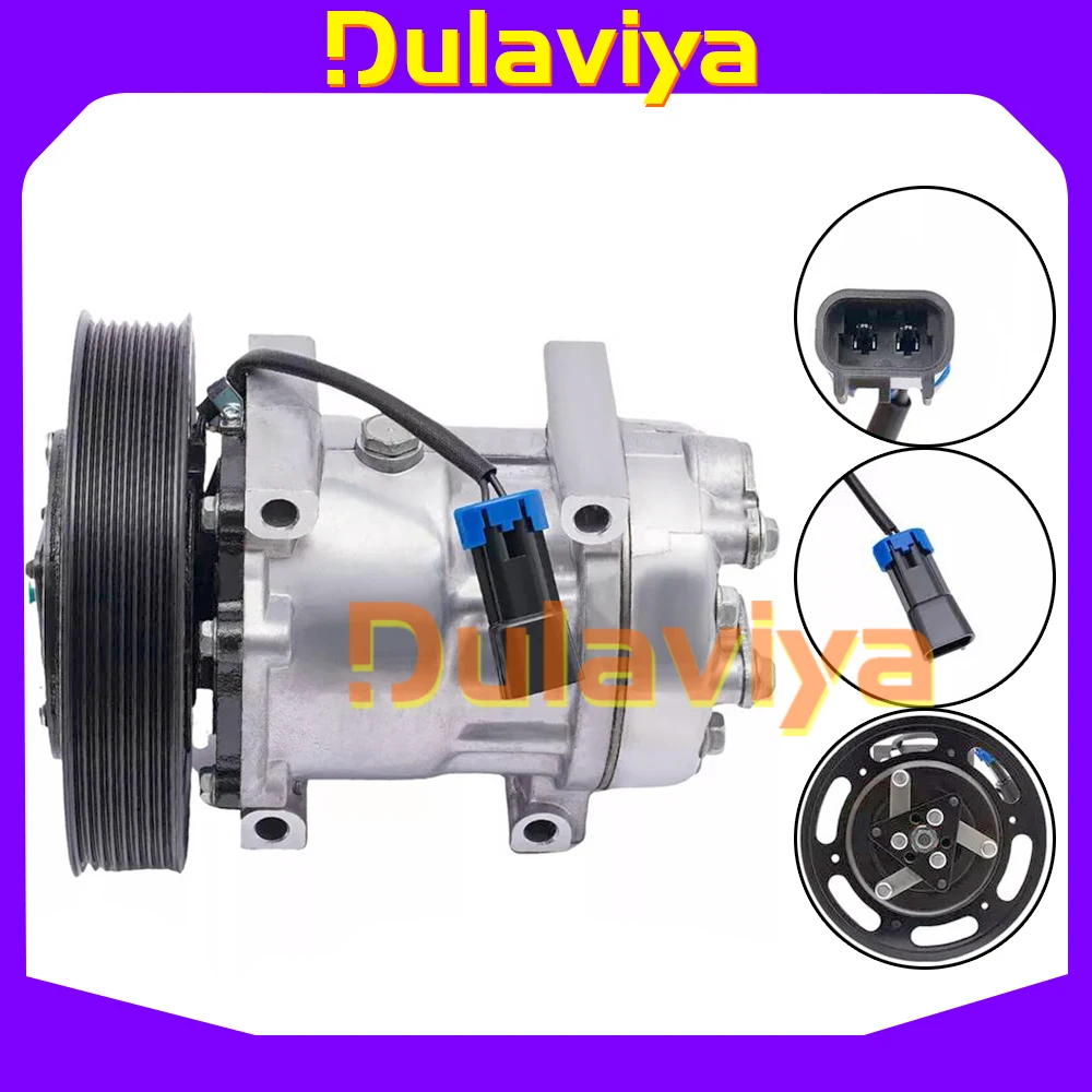 新しい7H15 ACコンプレッサー24V、マックボルボVNLトラック用、206RD53M、4326、300-4736、330-2414、20721587、20-04326、03-1201、サンデン5404、4326U