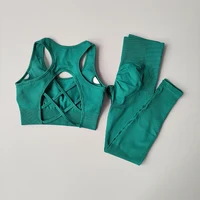 Women's Tracksuit Fitness Yoga Sets Sportswear Workout Sports Bra+High Waist Leggings Gym Clothing Seamless Sports Suits - Image 6