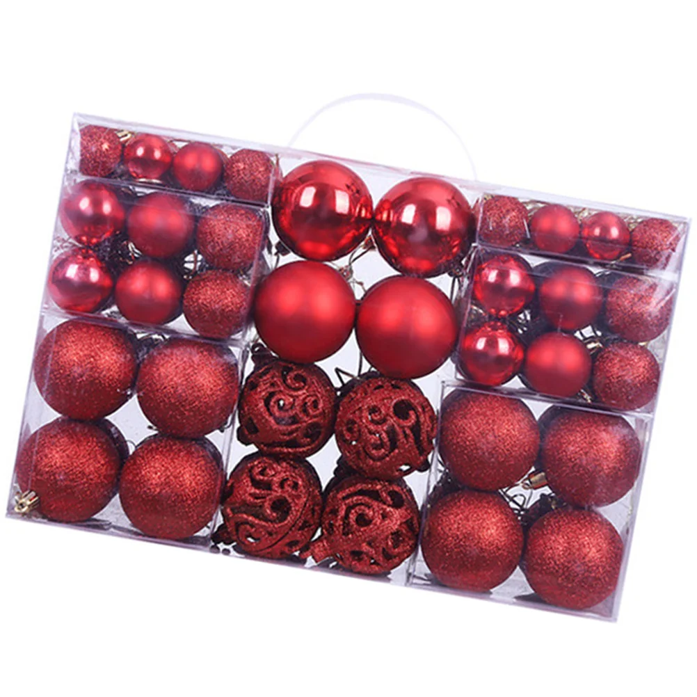 Bolas de Navidad Decoración Decoraciones para árboles Adornos colgantes decorativos Hogar de plástico rojo