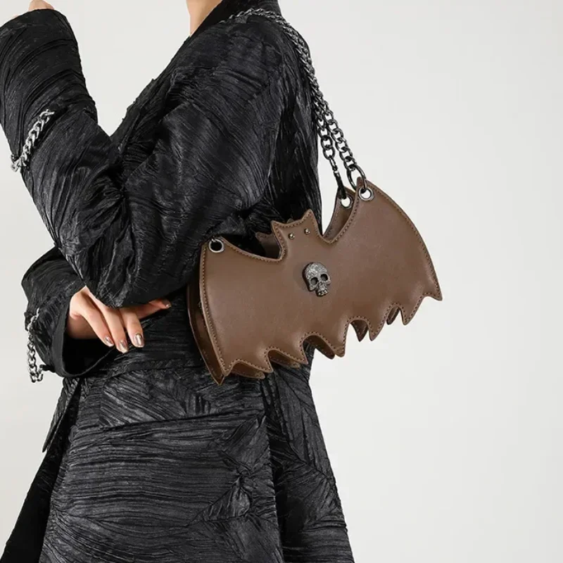 

Сумка через плечо с дизайном летучей мыши на Хэллоуин, женская мода, уникальный стиль, винтажная сумка на одно плечо, полиэстеровая подкладка