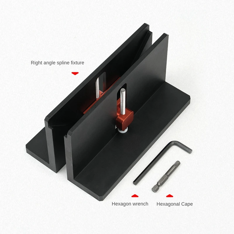 Right Angle Spline Fixture Router Table Wood Frame Tenoning Slotting Safety Feeding Clamp Framework Making Auxiliary