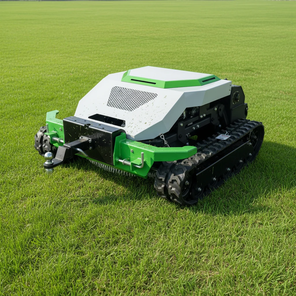 

Wireless Remote Control Lawn Mower Self Propelled Crawler Mower for Hillside and Farmland