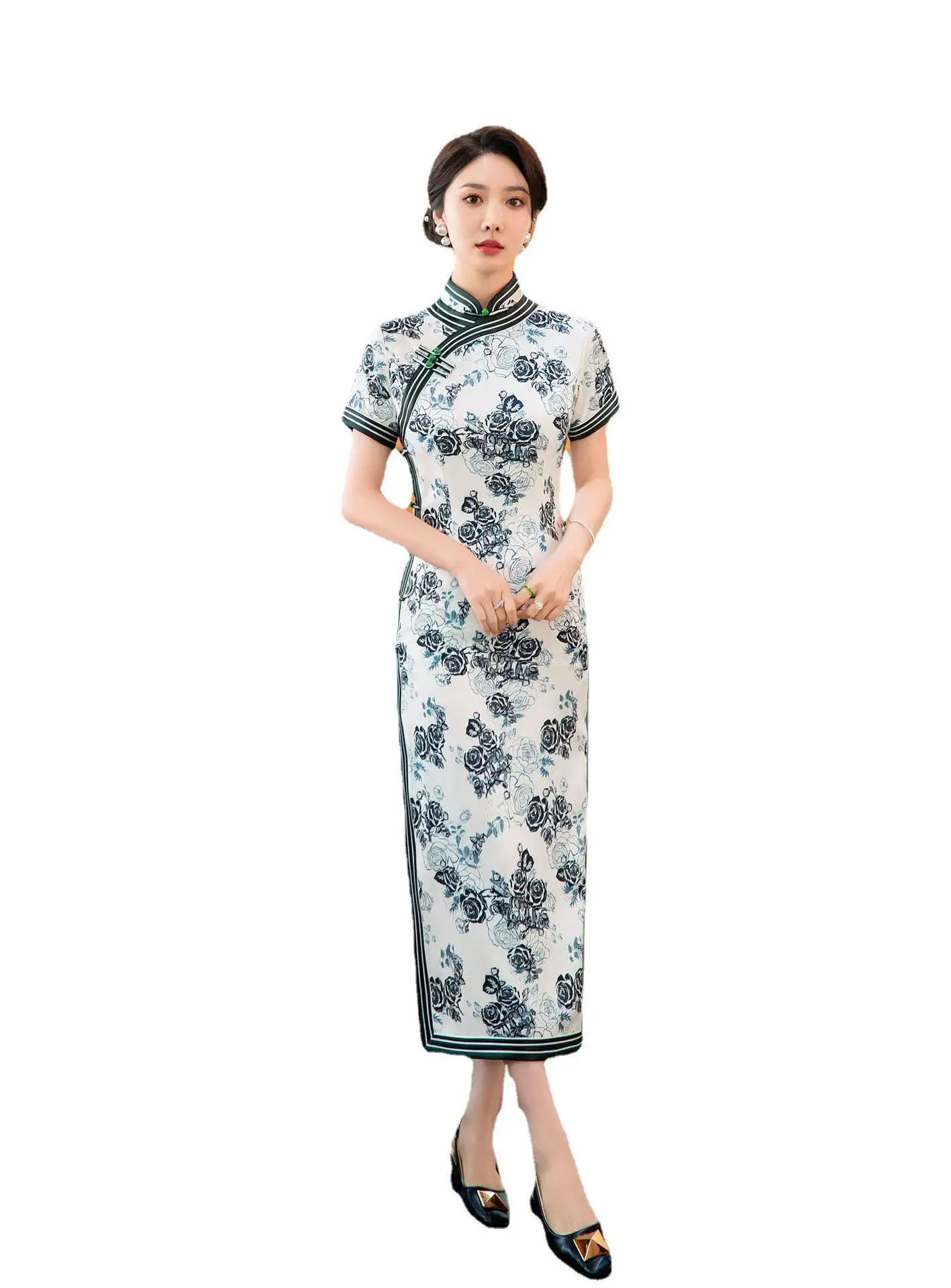 Cheongsam Artistic Tang Suit Young Banquet Sexy Engagement Dress Bride Special-Interest Design Old Shanghai