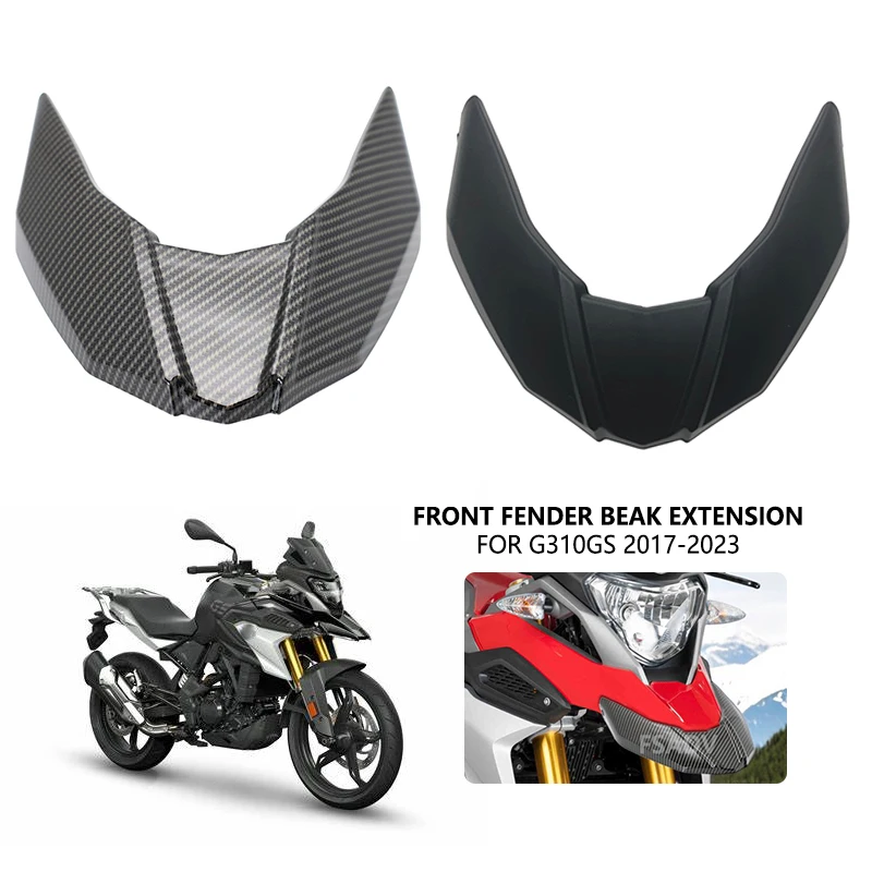 For BMW G310GS G 310 G310 GS 2017-2023 2020 Carbon Motorcycle Front Fender Beak Nose Cone Extension Wheel Cover Fairing Winglets