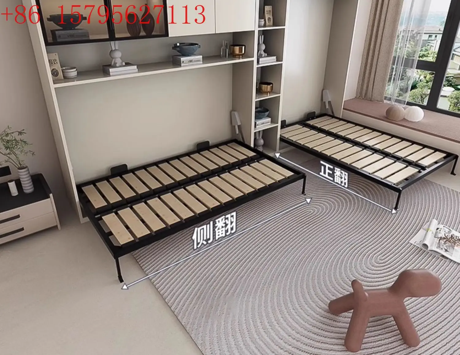 

Кровать с четырьмя килями Невидимая кровать, многофункциональная настенная кровать Раскладная кровать Кровать с опрокидыванием Кровать с клапаном