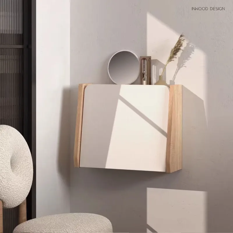 Commode table pliante de petite taille, coiffeuse murale multifonction, table