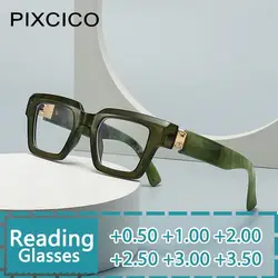 R56754 Brand Design Retro Reading Glasses for Women Fashion Luxury Legs Large Size Square Presbyopic Eyewear Dioptric +1.0~+3.0