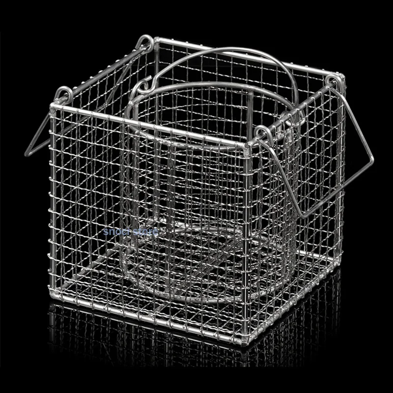 laboratory Disinfection Basket 304 Stainless Steel basket Laboratory drain basket scientific experiment Steel wire basket 1Piec