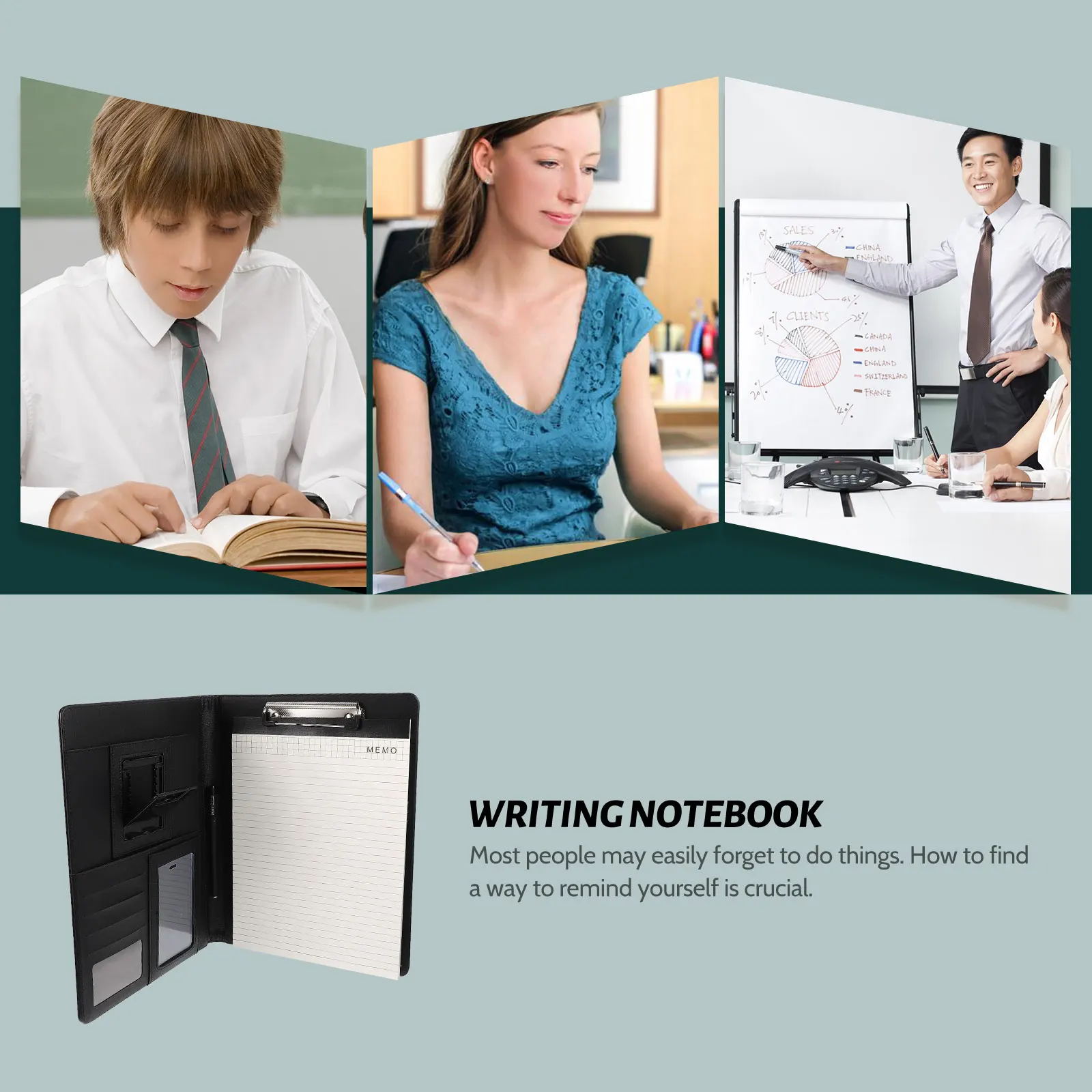 

A4 Size Pu Organizer Document Holder For Office School Multifunctional Storage Bag Portable Paper File Folder Stationery