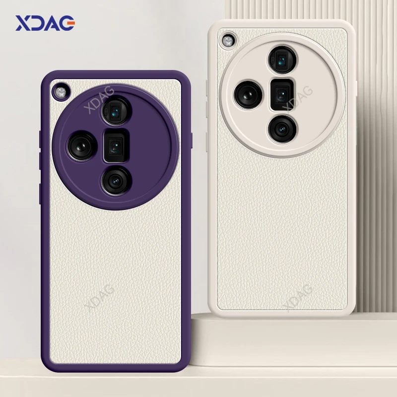 Original Leather Phone Case for OPPO FindX7 Find X7 Ultra Pro X7Ultra X7Pro 5G Soft High Qualtiy Lambskin Lens Protection Covers