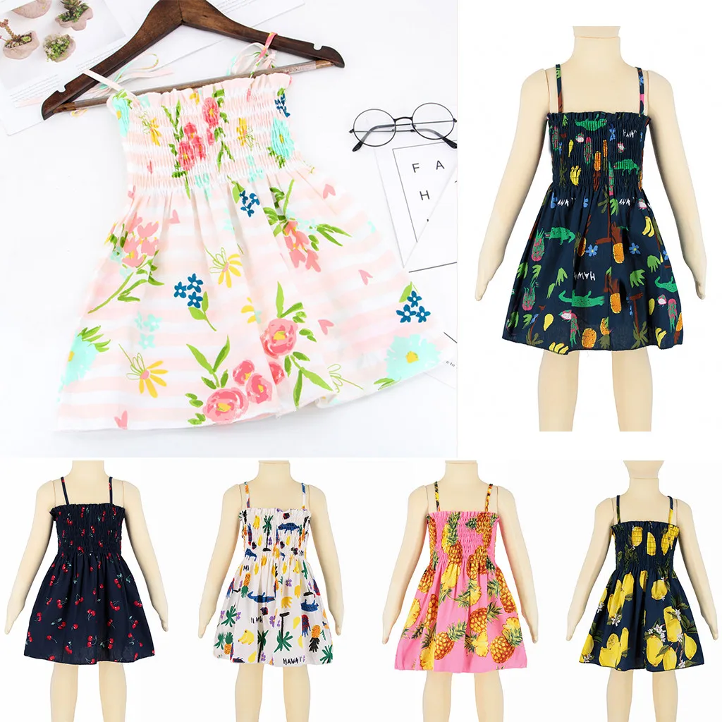 Girls Dresses Size 6 Toddler Baby Kids Girls Sleeveless Summer Print Dresses Casual Clothes Infant Baby Dresses for Girls