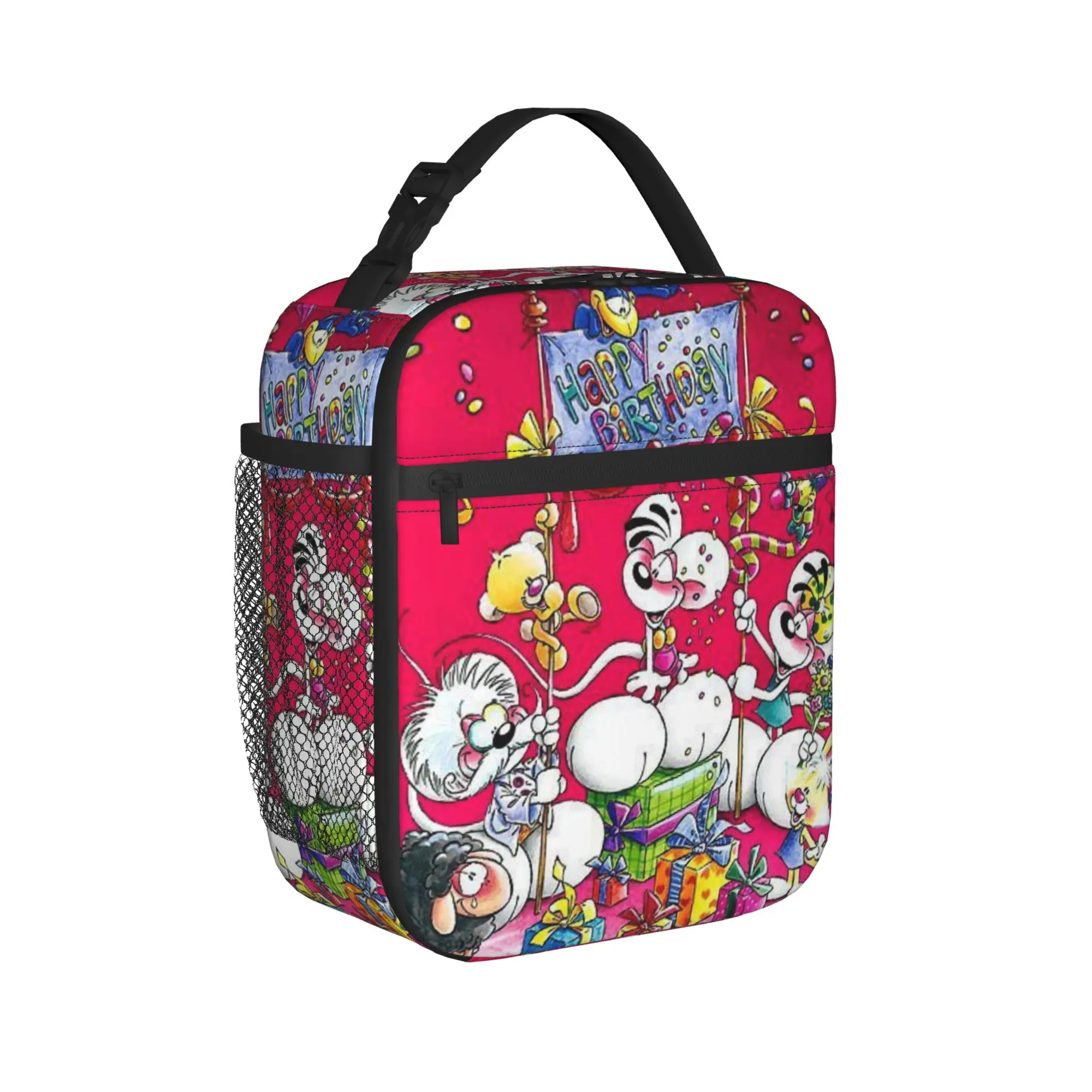 Diddl mouse Insulated Lunch Bag for Men Women  Food Bag Reusable Thermal Cooler Lunch Box For School Office